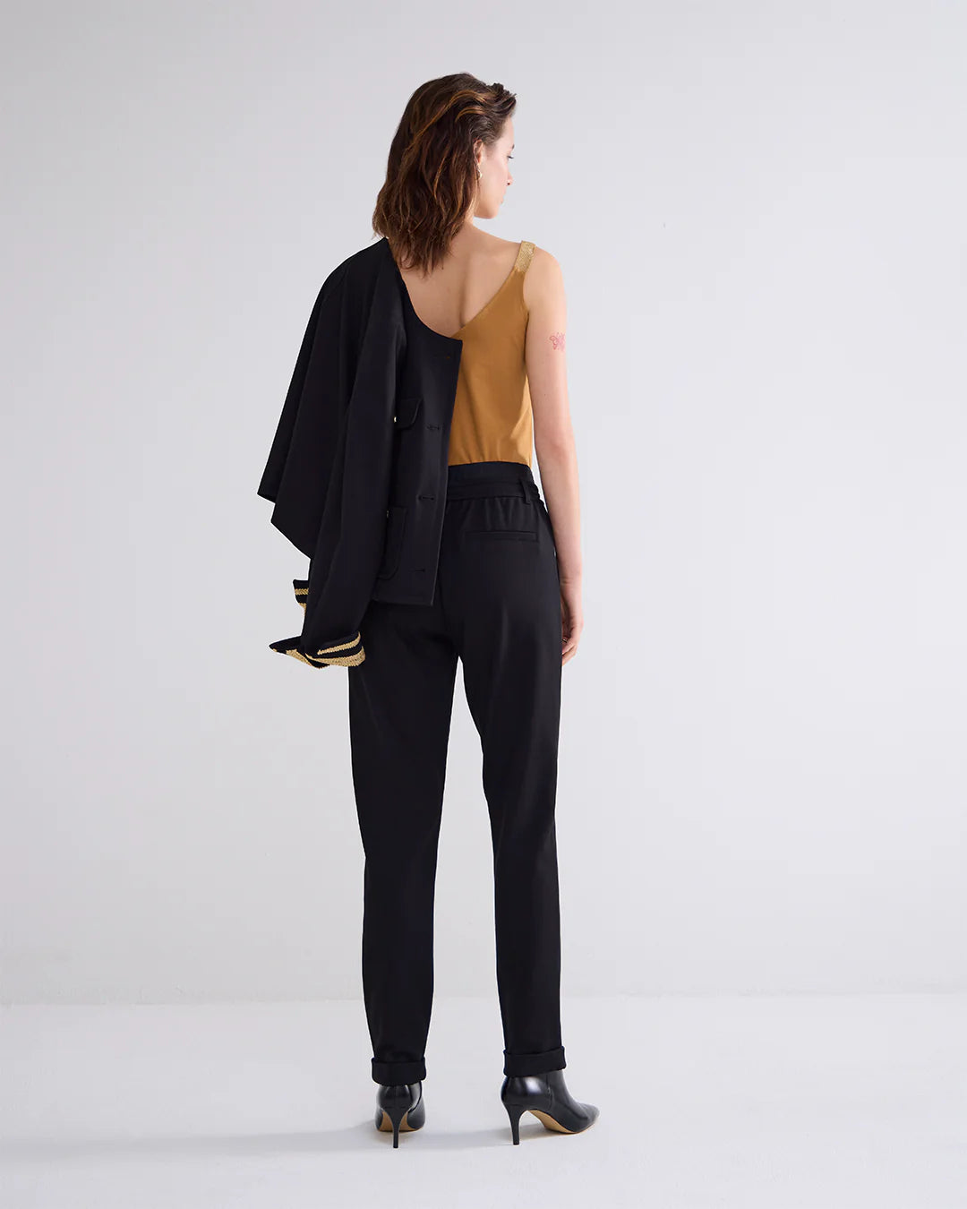 SUMMUM TENCEL TROUERS BLACK