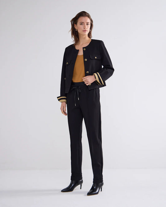 SUMMUM TENCEL TROUERS BLACK