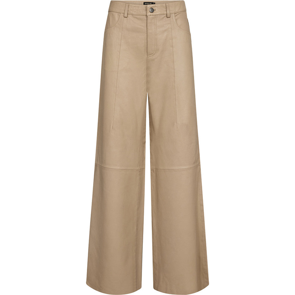 DEPECHE DOA HW PANTS WIDE LEG CREAM