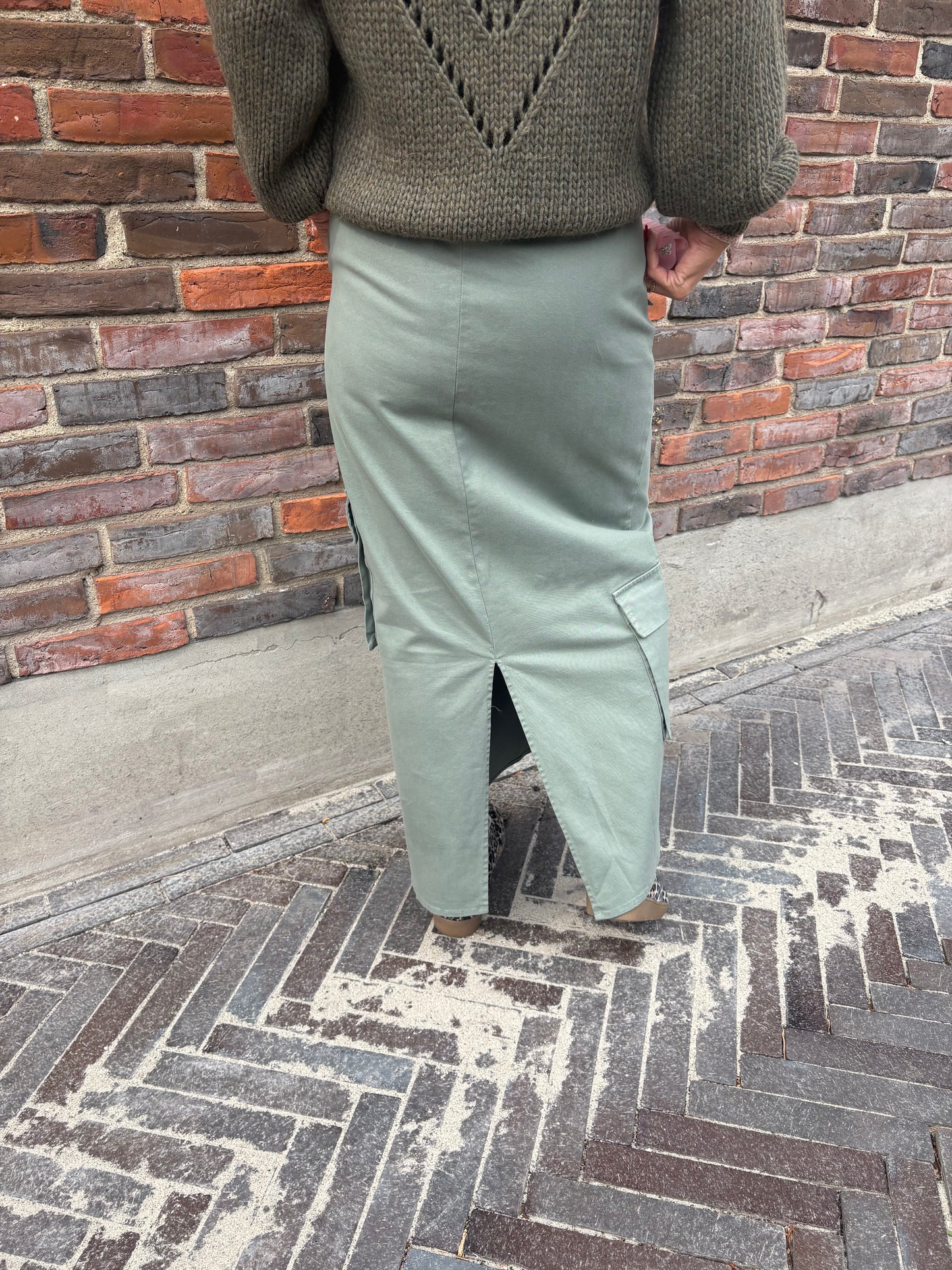 SK LISA SKIRT CANVA GREEN