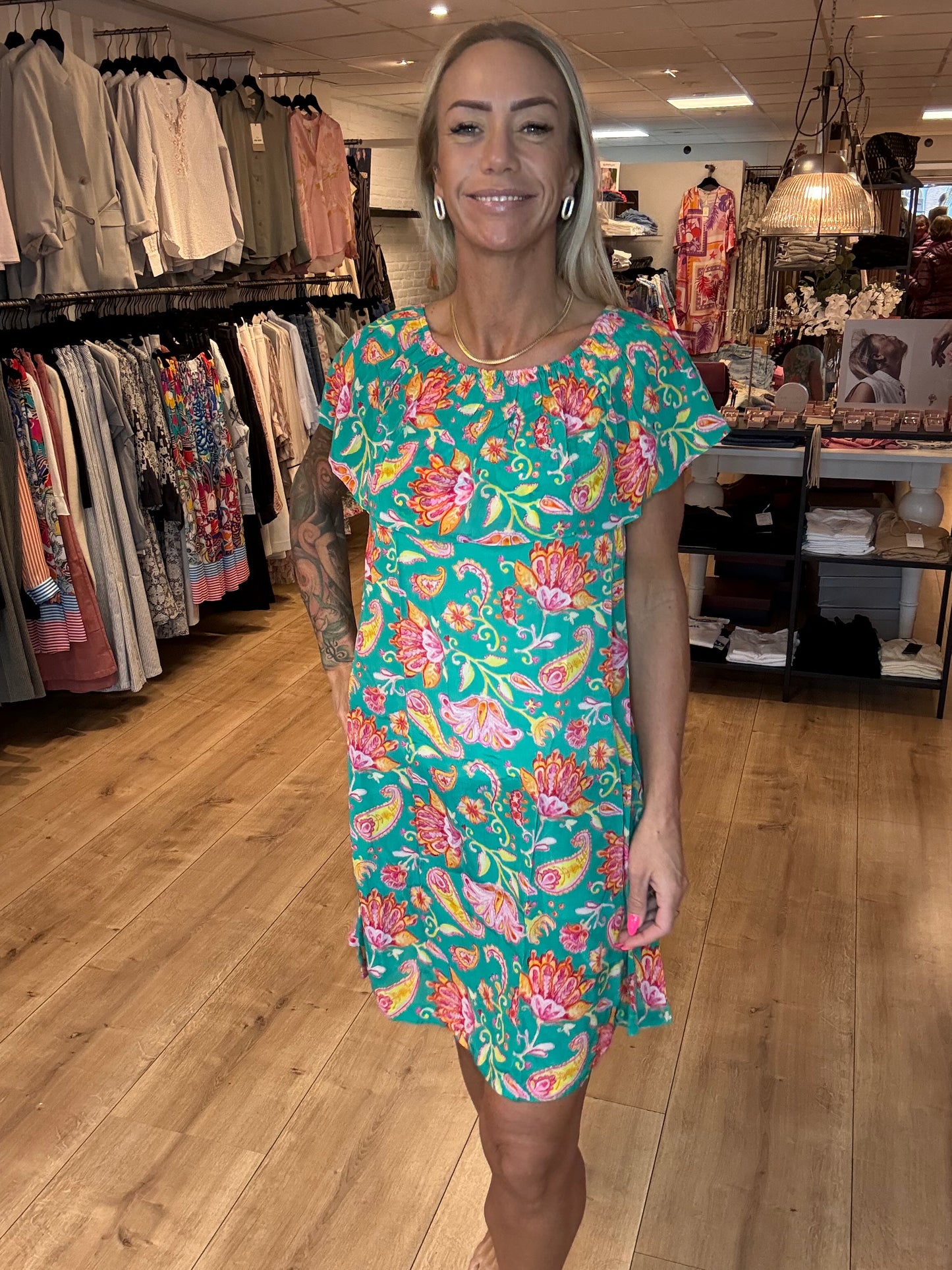 PEACE HEART OLIVIA DRESS PEONY