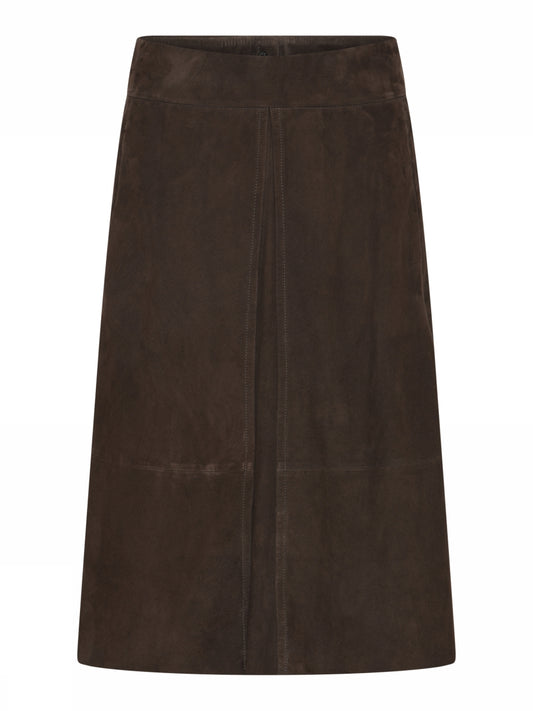 GUSTAV NOA SUEDE MIDI SKIRT