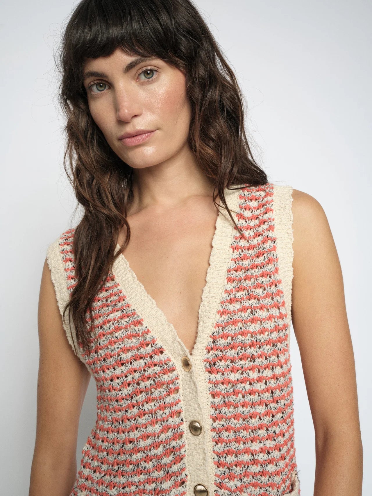MM MIAH KNIT VEST EMBERGLOW