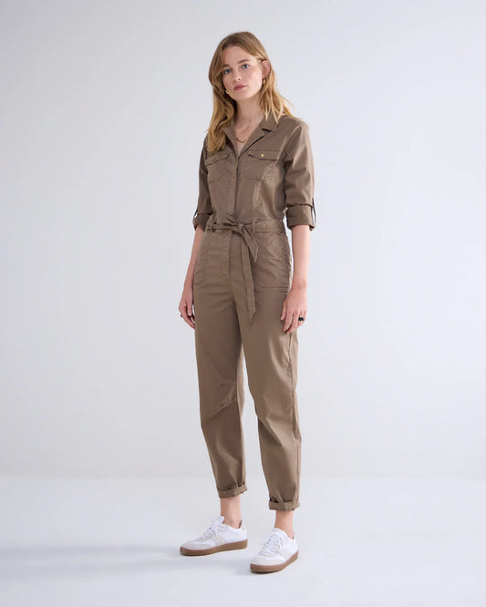 SUMMUM  JUMPSUIT  BUTTER TENCEL TWILL OLIVE