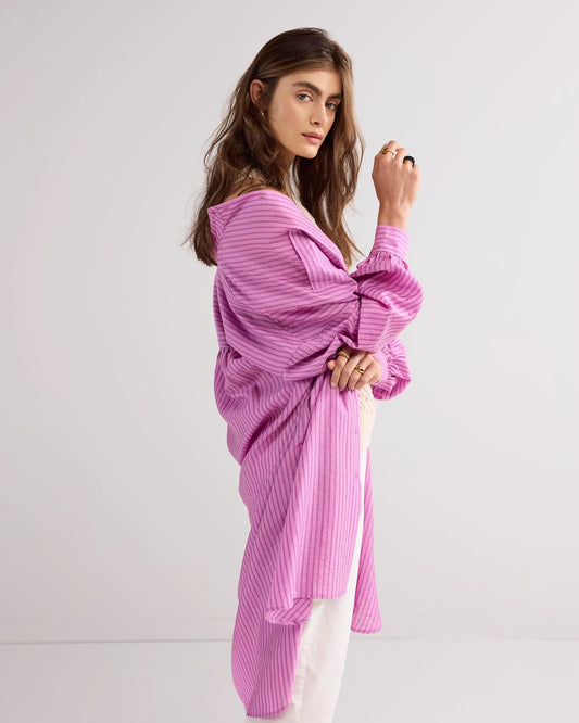 SUMMUM TUNIC DRESS PINSTRIPE