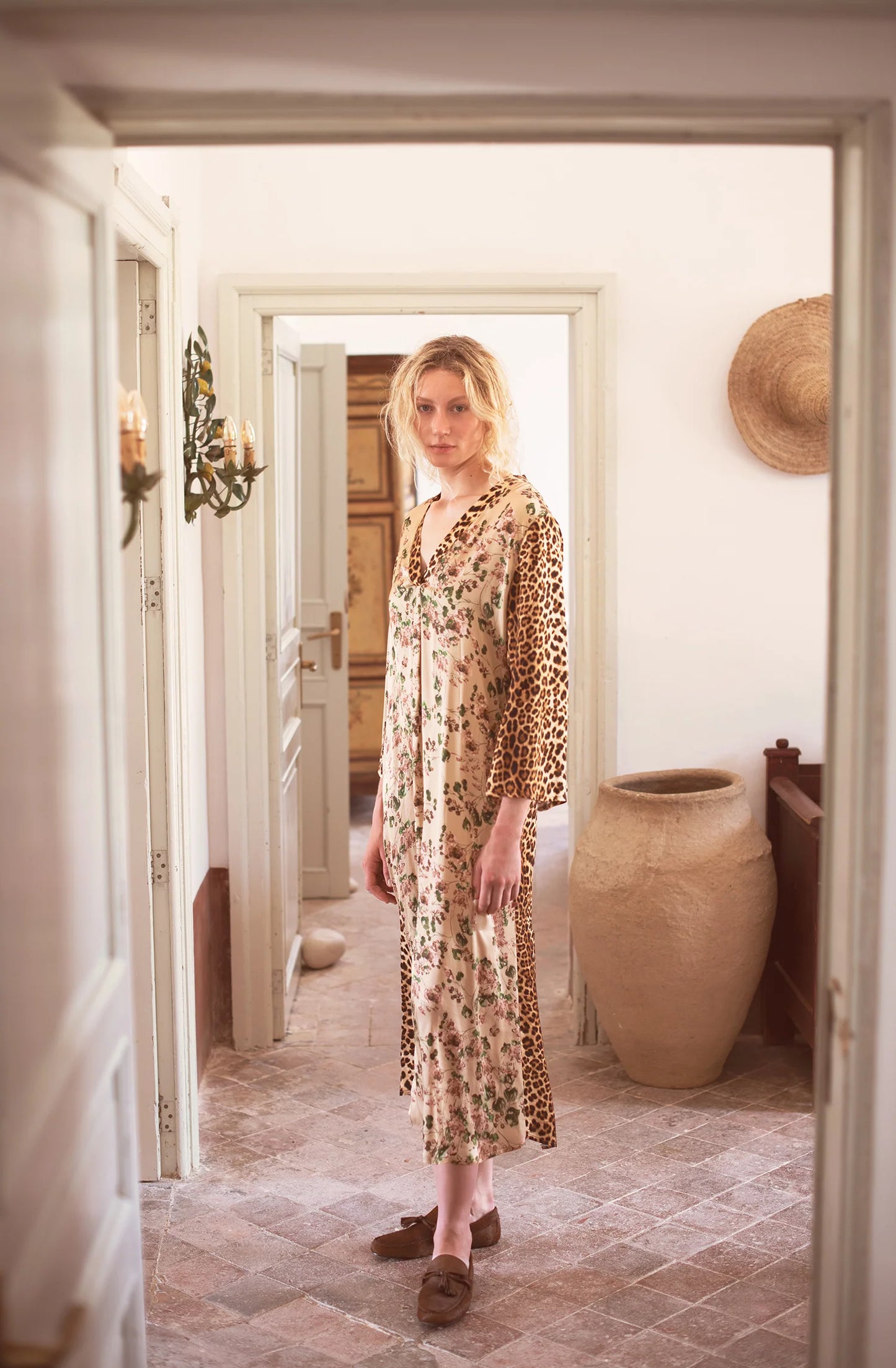 SUMMUM DRESS FLOWER PRINT MULTICOLO