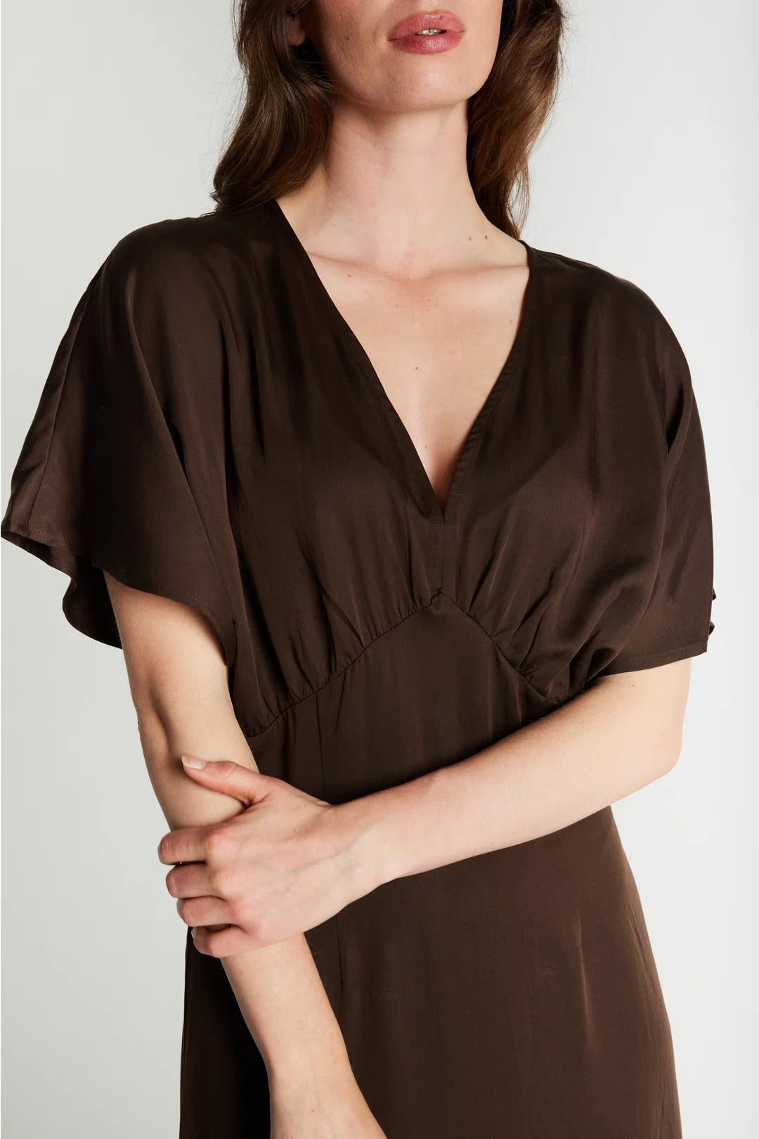 RDF ALODIE DRESS CHOCOLAT