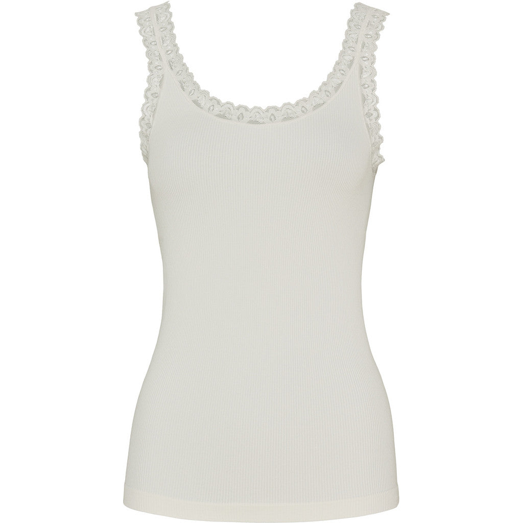 T&S FRIDA RIB TOP IVORY