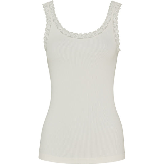 T&S FRIDA RIB TOP IVORY