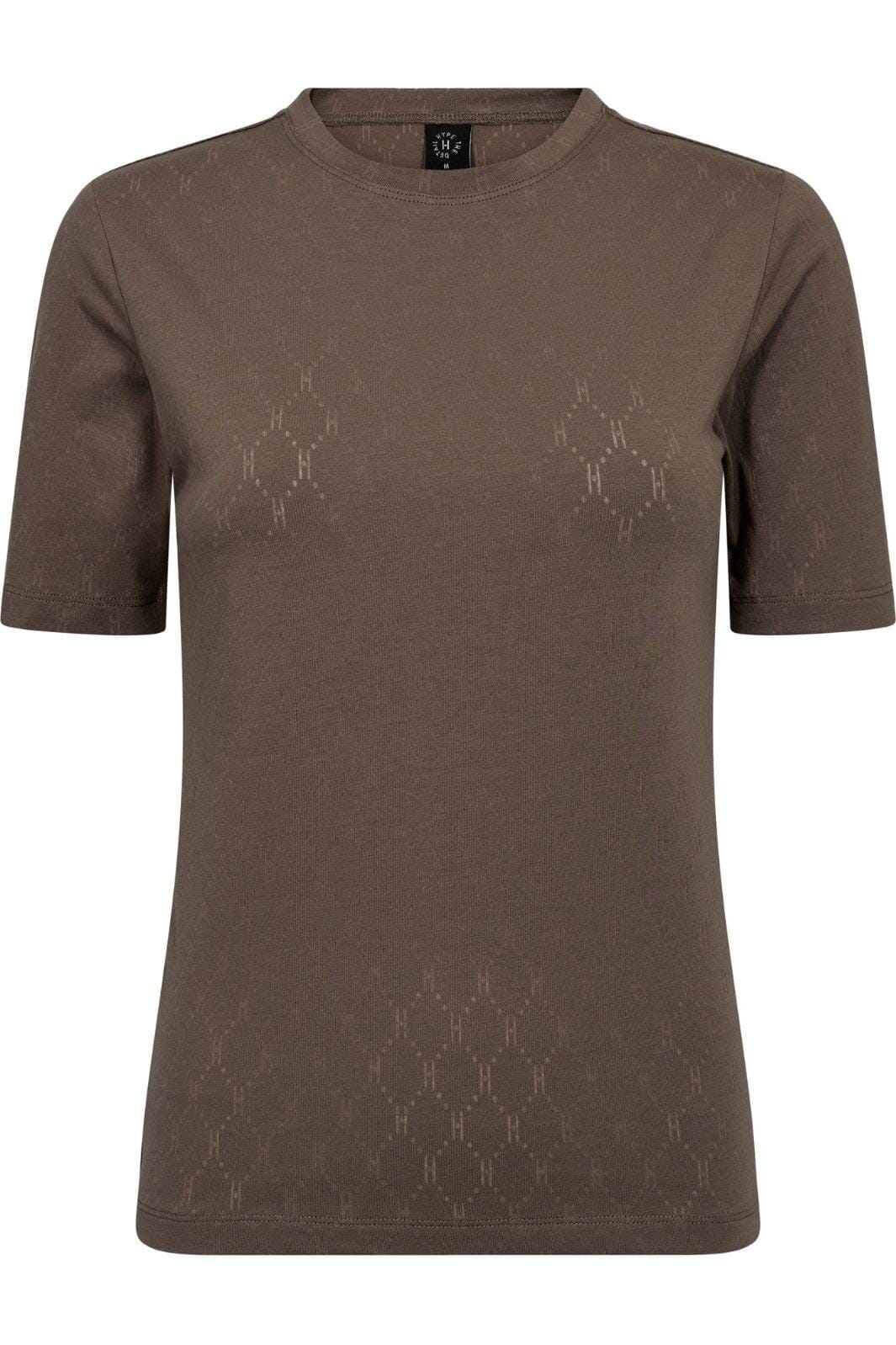 HTD T-S TEE S/S COTTON BROWN LOGO