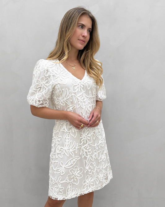 VILA VIFLOWER V-NECK 2/4 DRESS/DC W