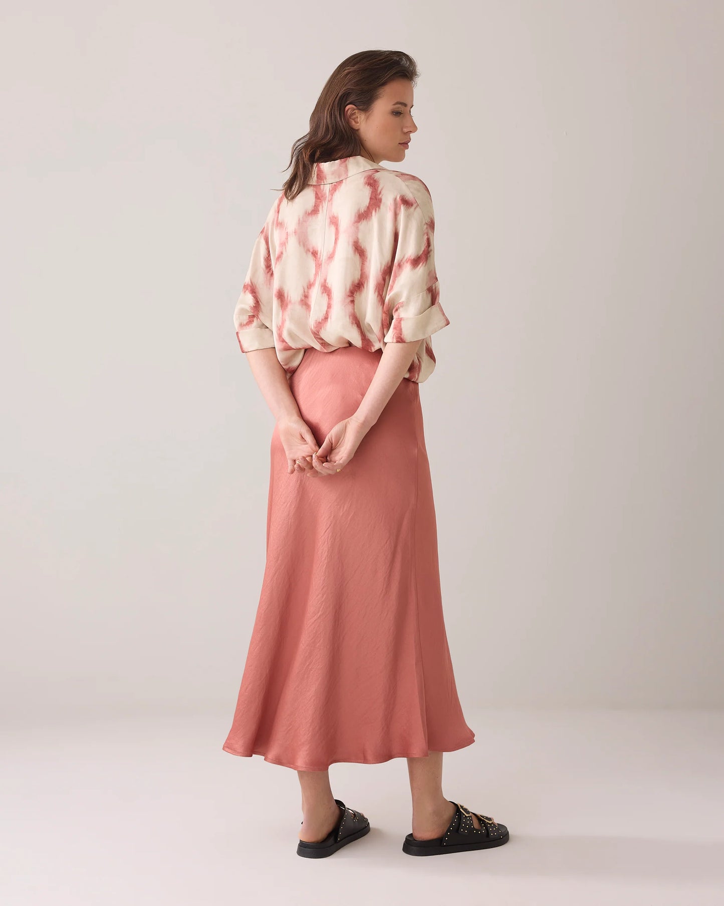 SUMMUM SKIRT HEAVY SILKY SEPHIA BLU