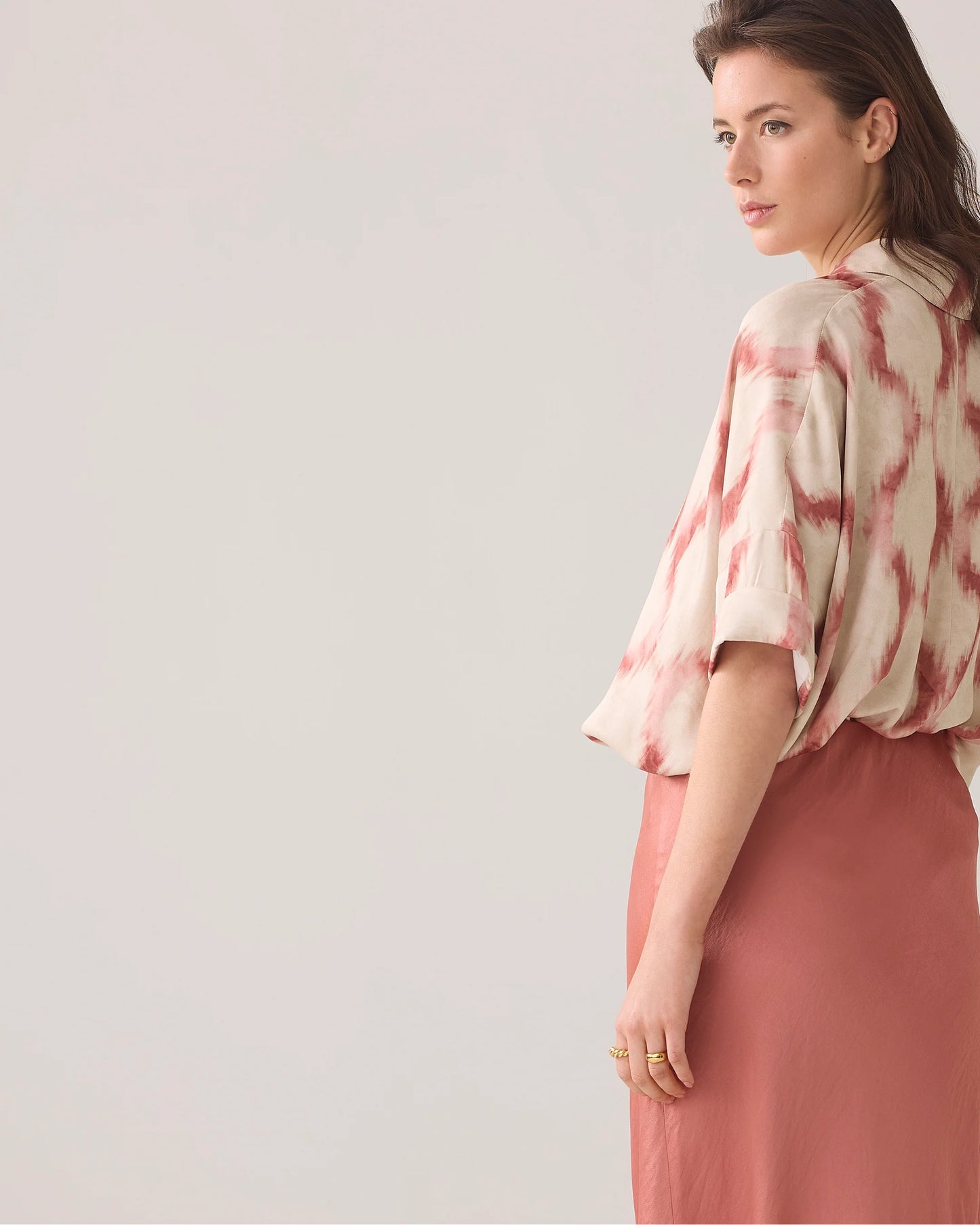 SUMMUM SKIRT HEAVY SILKY SEPHIA BLU