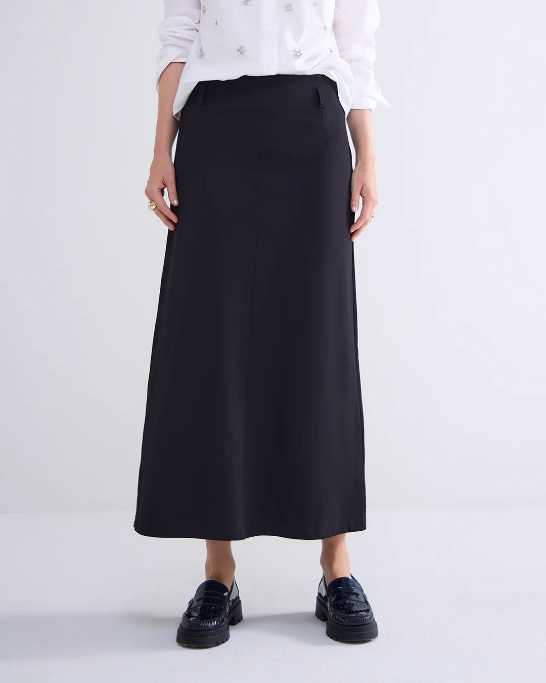 SUMMUM TENCEL SKIRT BLACK