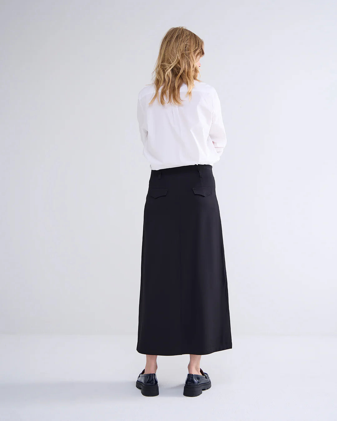 SUMMUM TENCEL SKIRT BLACK