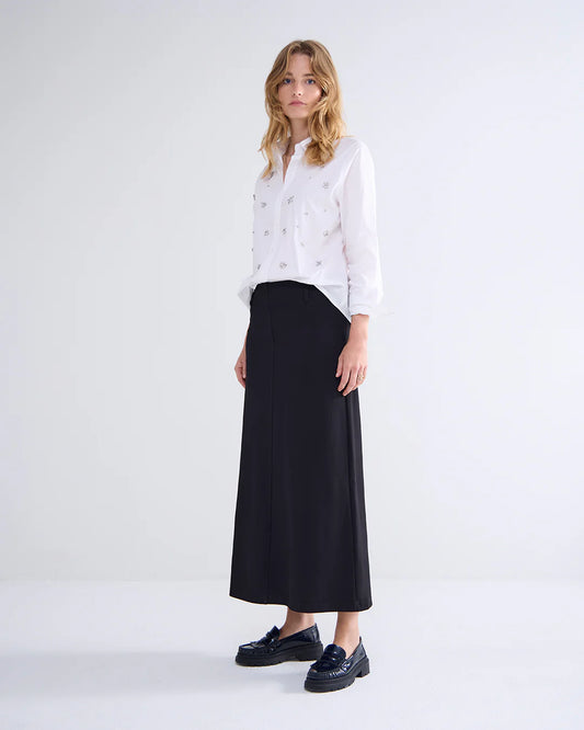 SUMMUM TENCEL SKIRT BLACK