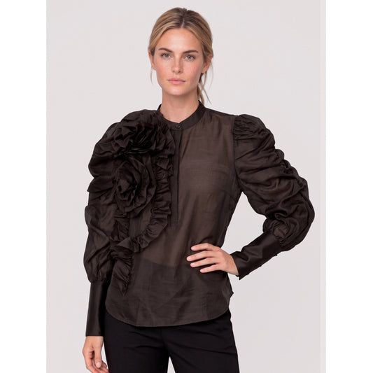 GOSSIA DEVINE BLOUSE COFFEE
