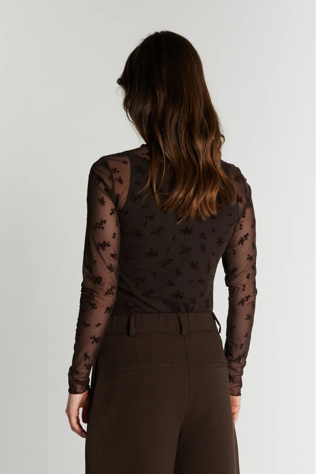 RDF ROUND NECK BLOUSE CHOCOLAT