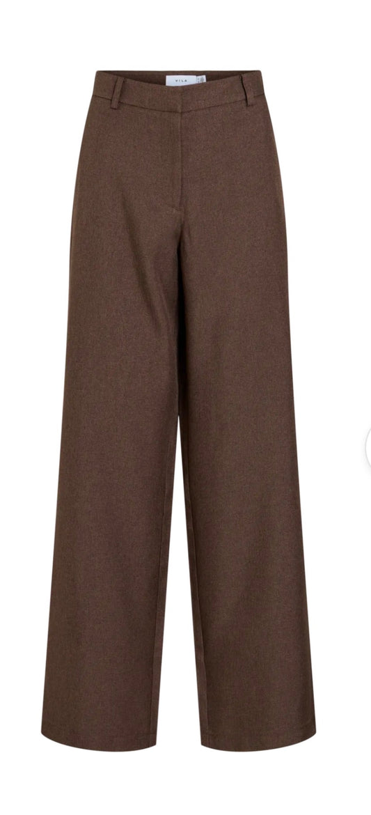 VILA VIDARLING RW PANT B B BROWN