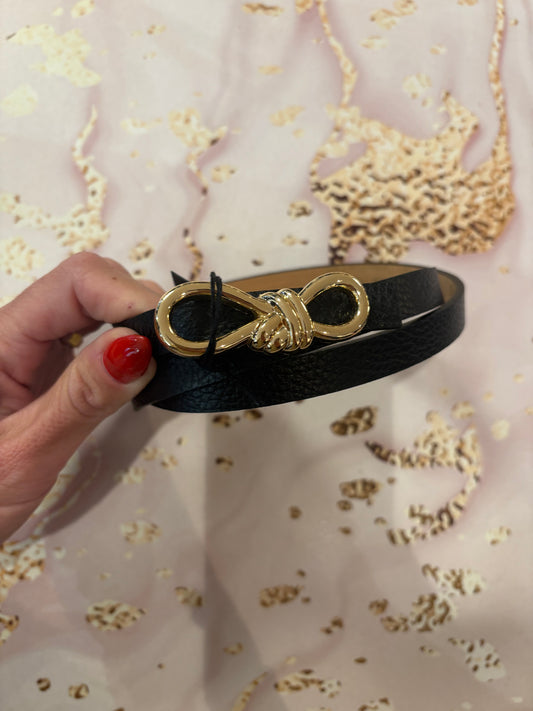 BLACK COLOUR SOPHY BOW BELT