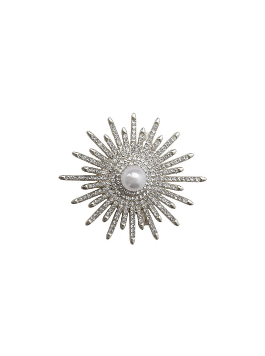 BC GALAXY BROOCH SLIVER COLOURED