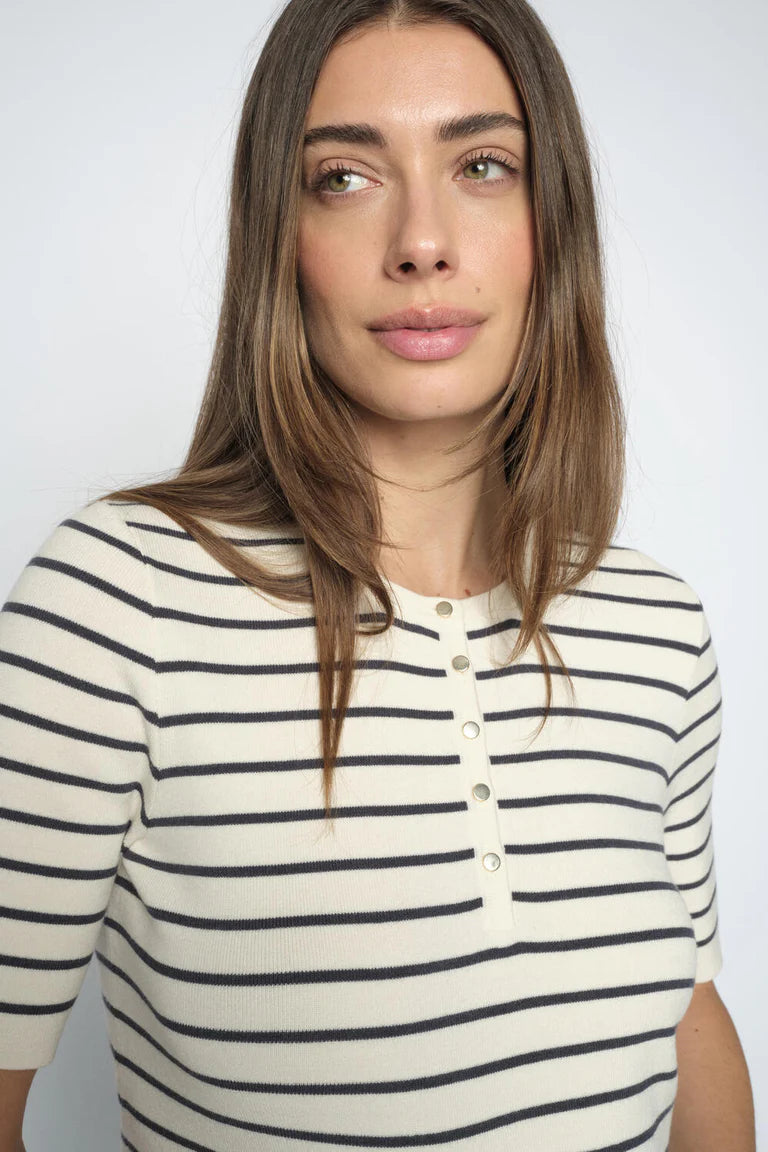 MM ALIZ CALIZ STRIPE KNIT INDIA INK
