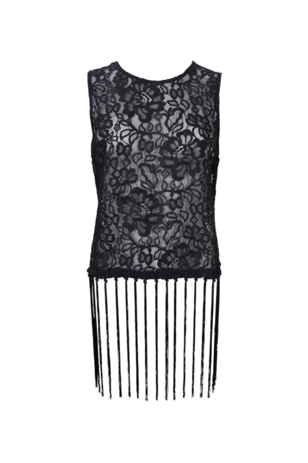 BCEA FRILL TOP BLACK