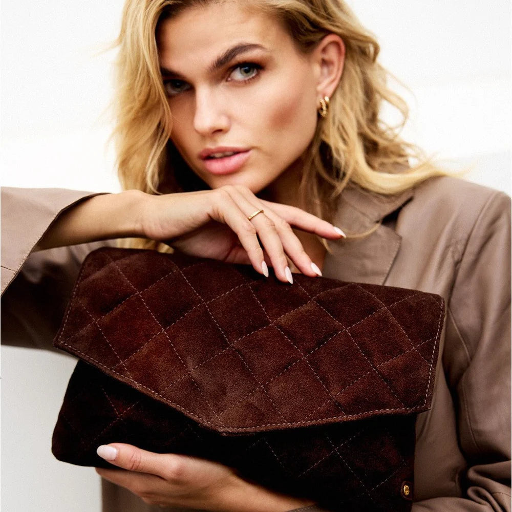 DEPECHE BELEM CLUTCH CHOCOLATE