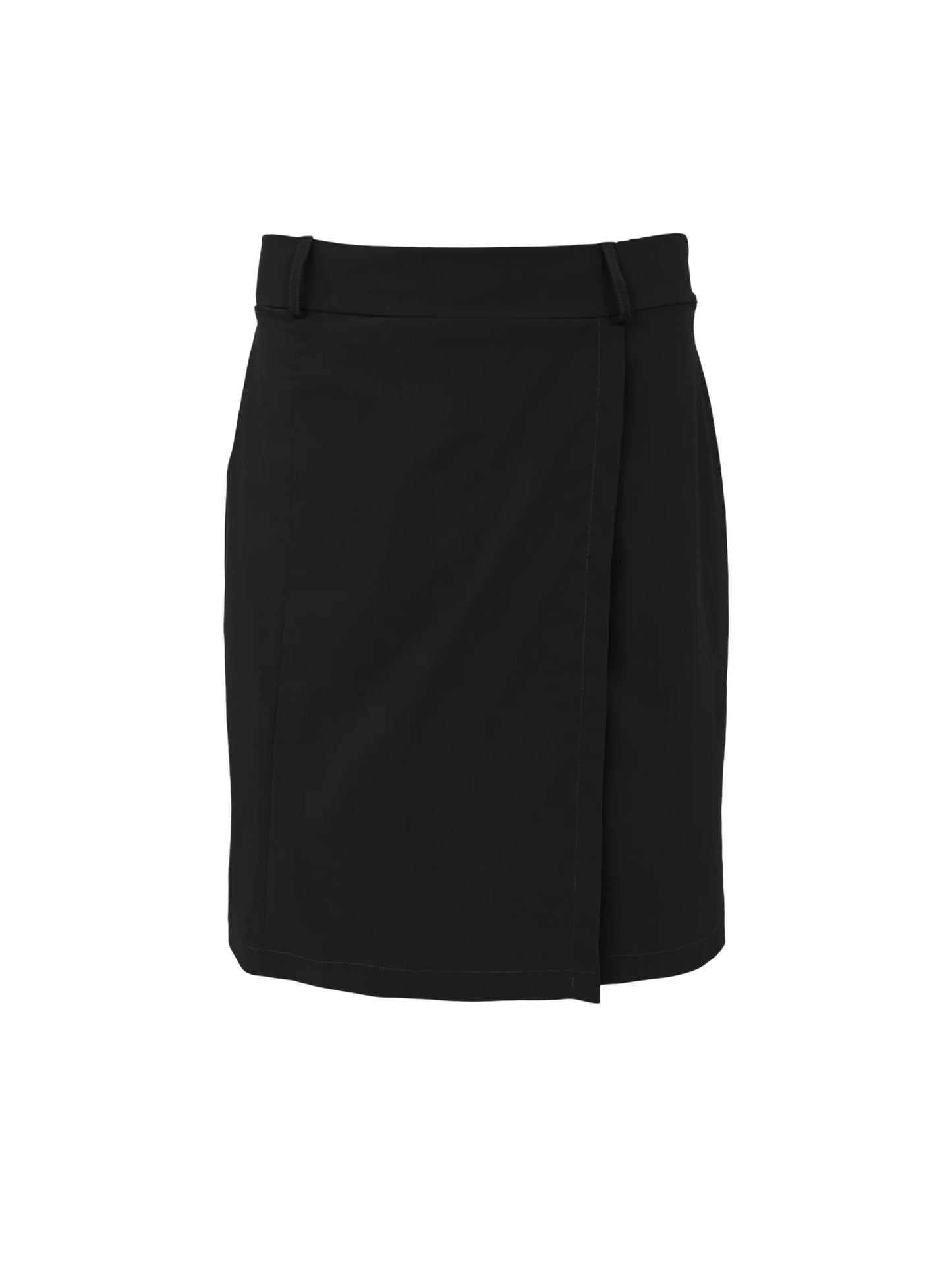 BC DAVINA SHORT WRAP SKIRT BLACK