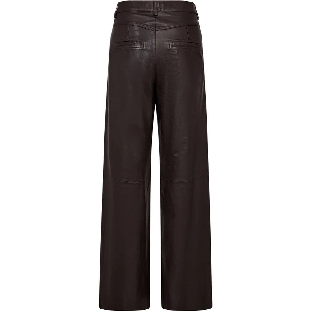 DEPECHE BOADEP HW PANTS WIDE CHOCOL