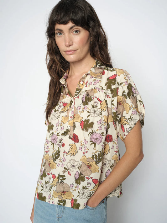 MM WINIE FLOWWI BLOUSE ECRU