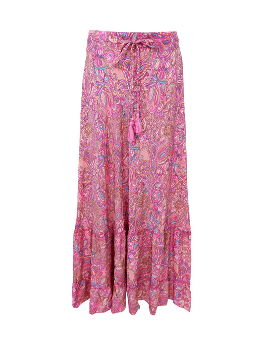 BC LUNA MAXI FRILL SKIRT PINK VIBE
