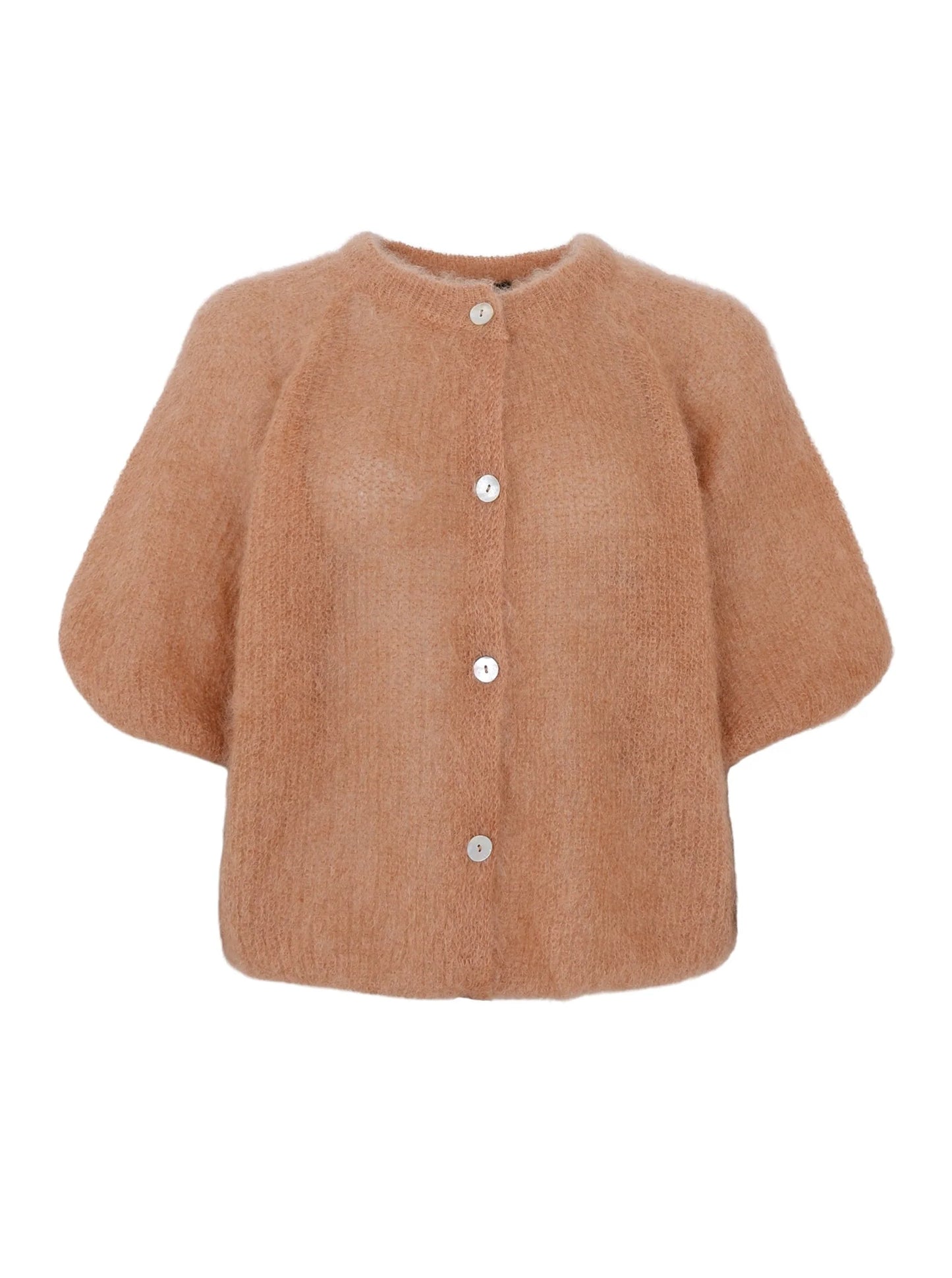 BC BKOERK PATENT KN CARDIGAN CAMEL