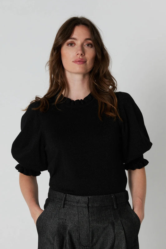 RDFSORRELSCALLOP KNIT BLACK