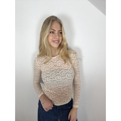 CONTINUE ALBERTE LACE NECK OFF WHIT