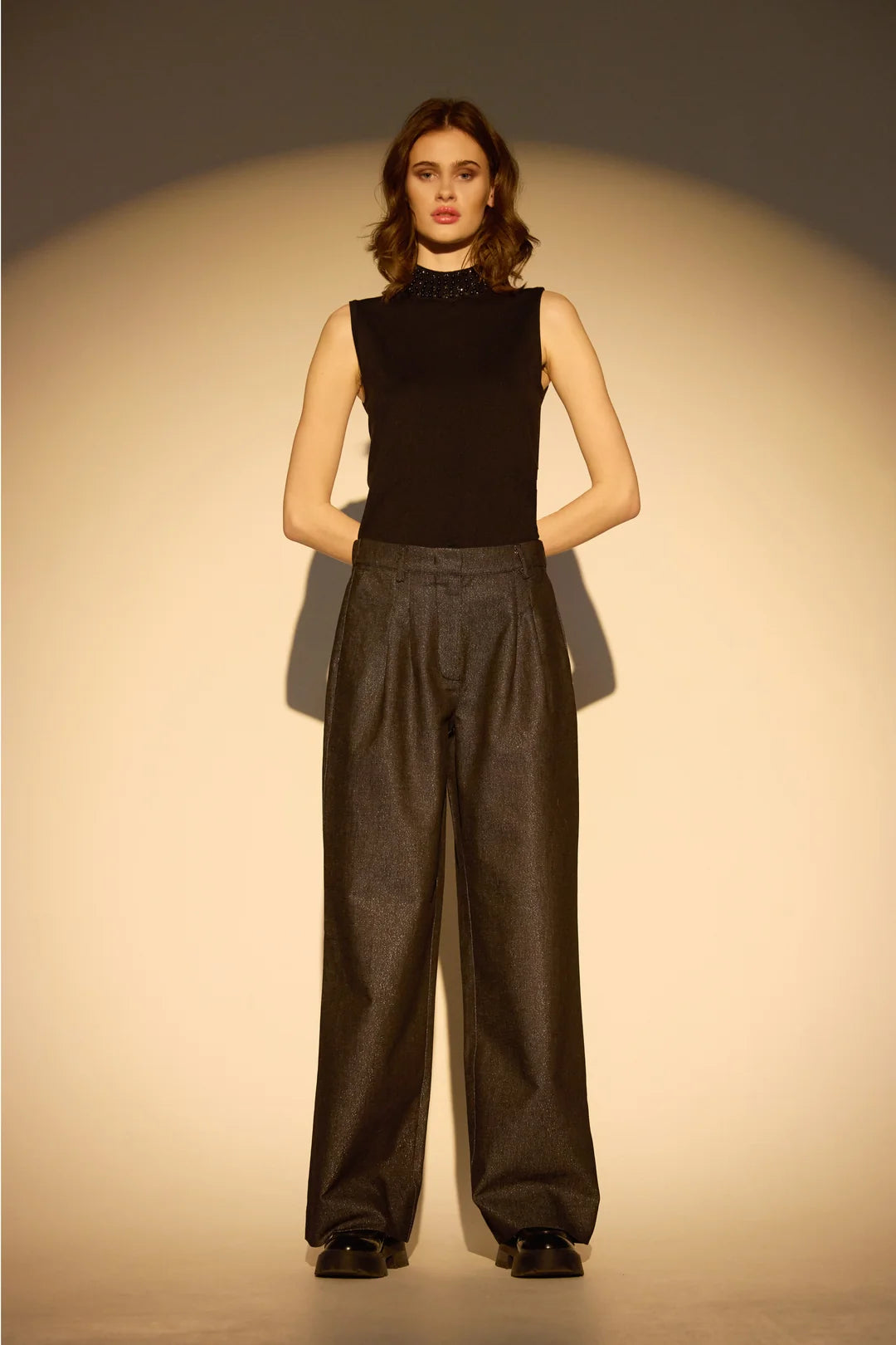RDFTIRSA KNIT TOP BLACK