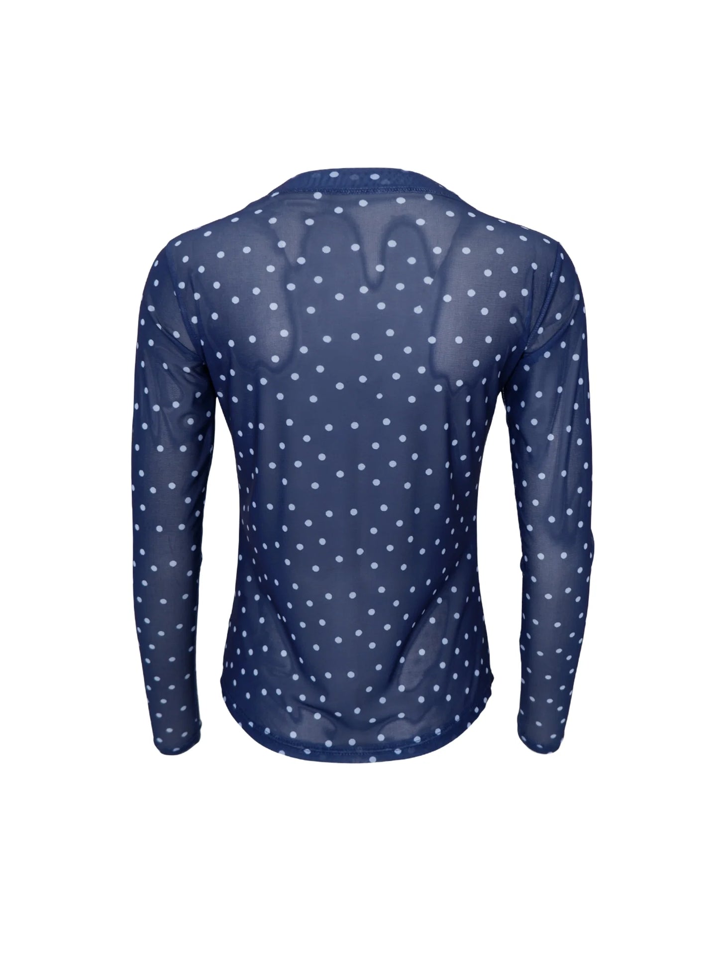 BCANNIE MECH BLOUSE NAVY DOT