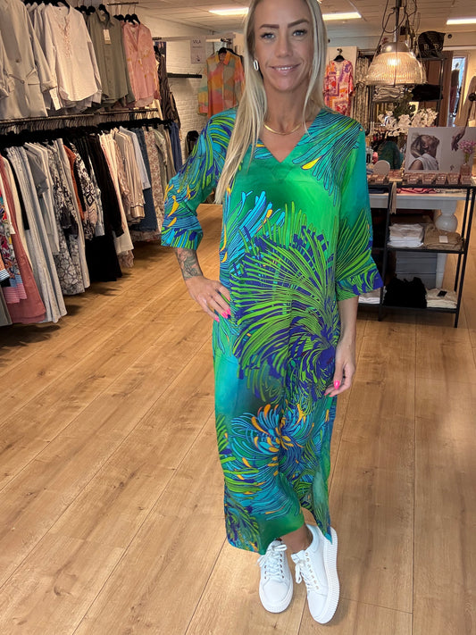 PEACE HEART PAOLA MAXI DRESS ABSTRACT