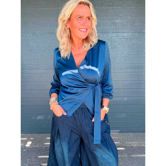 TIM & SIMONSEN BEATE WRAP BLOUSE BL