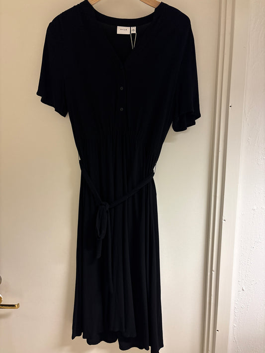 VILA, Vimoashly S/S Midi Black Nalu