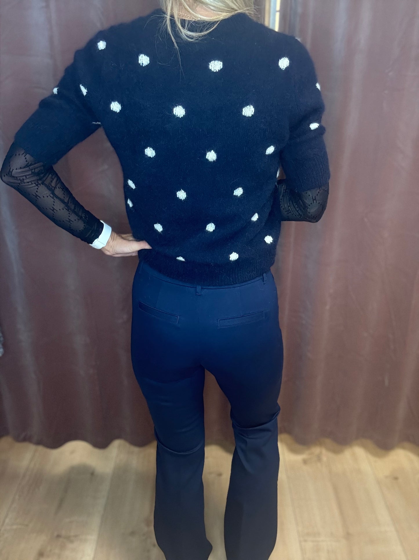 RED BUTTON BIBETTE PUNTA INDIGO BLU