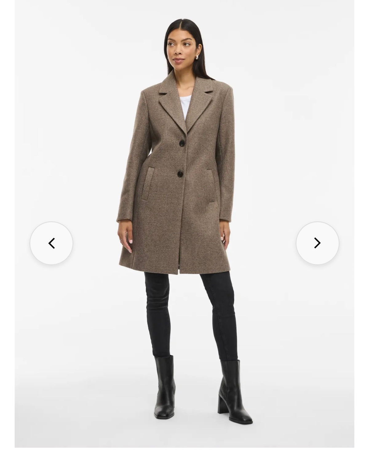 VILA VICLAUDIA BUTTON COAT FALCON