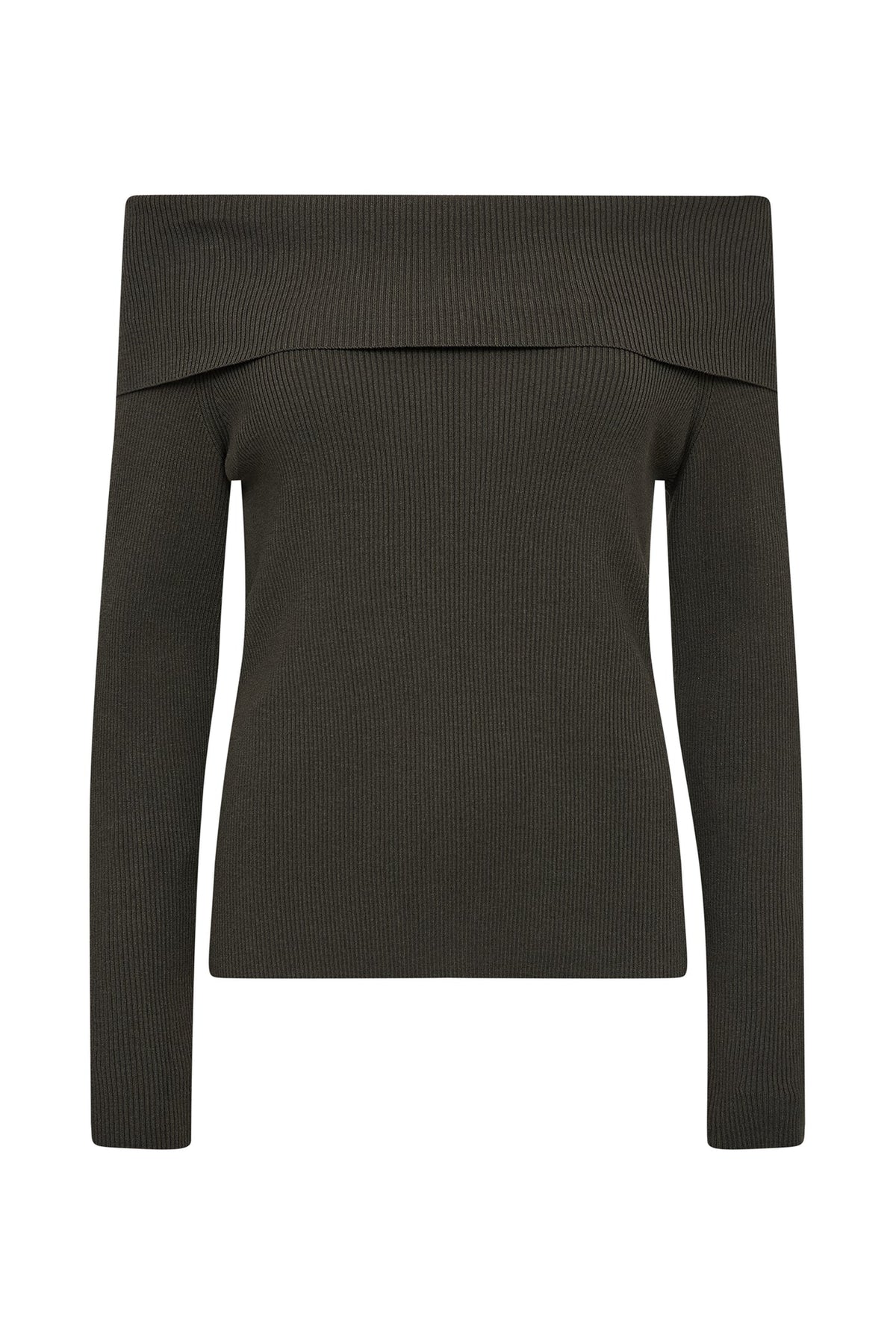 MMLIZ RIB OFF-SHOULDER KNIT ROSIN