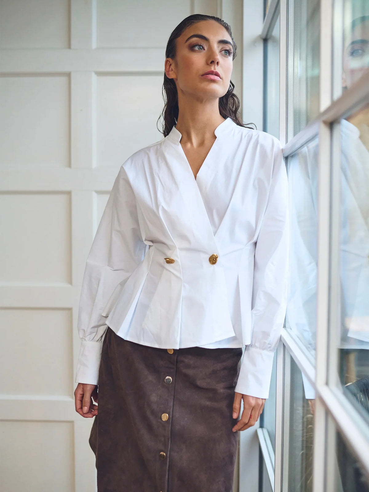 GOSSIA SOLEGO BLOUSE OFF WHITE