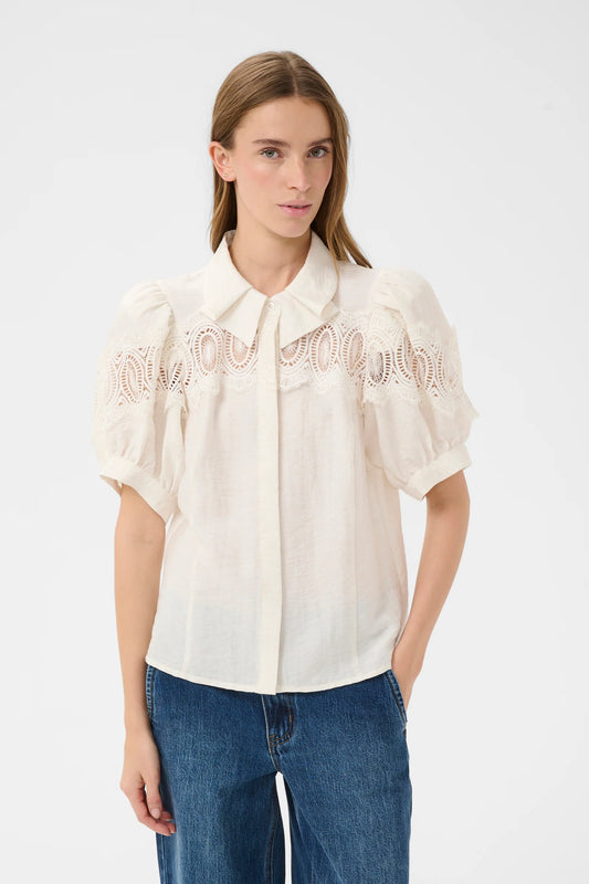 KARENBS URITH FROSTY BLOUSE EGRET