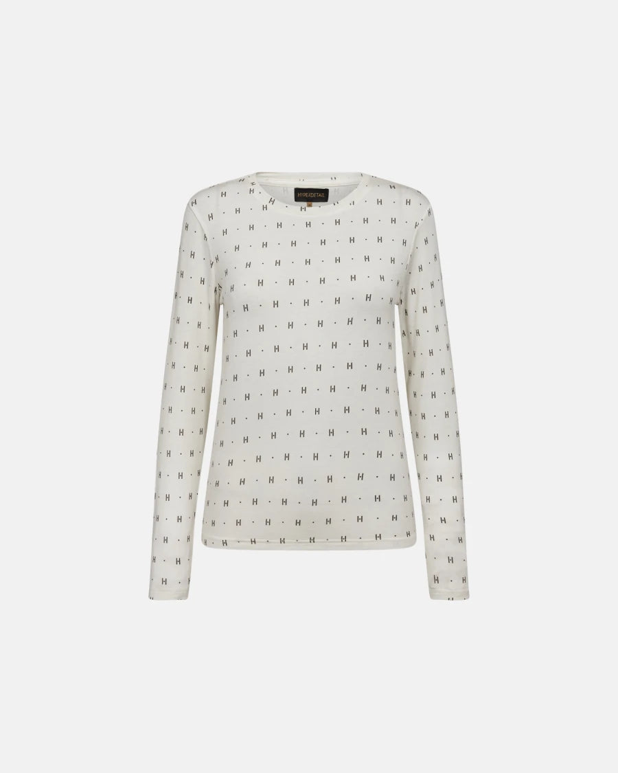 HTD tee l/s cashmere-blend WHITE