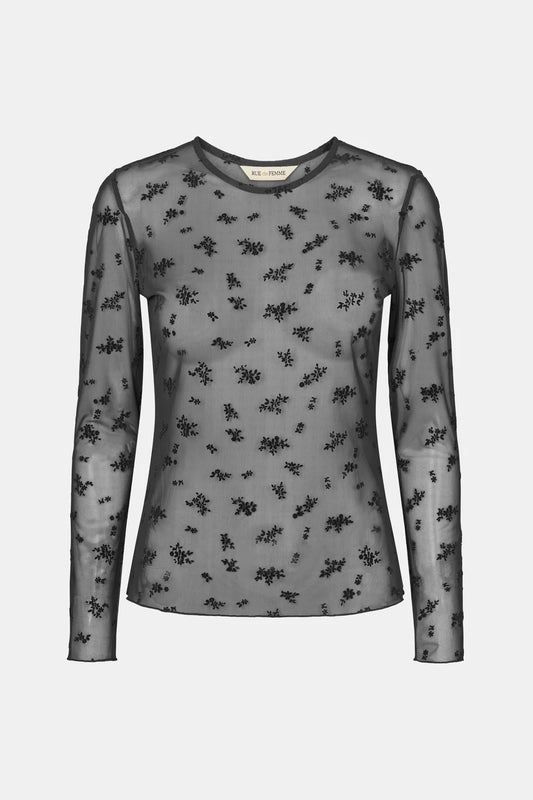 RDF ROUND NECK BLOUSE BLACK