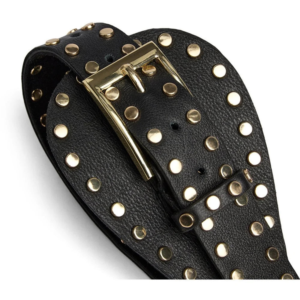 DEPECHE STUDDED WAIST BELT BLACKGOL