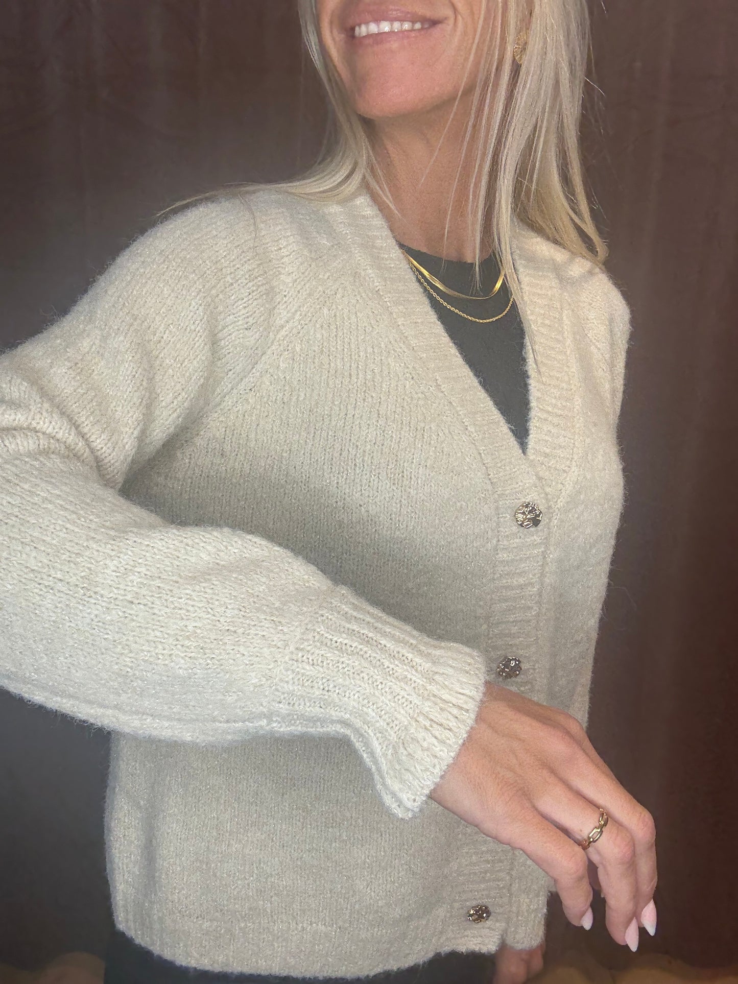 SUMMUM CARDIGAN COZY MELANGE LUREX