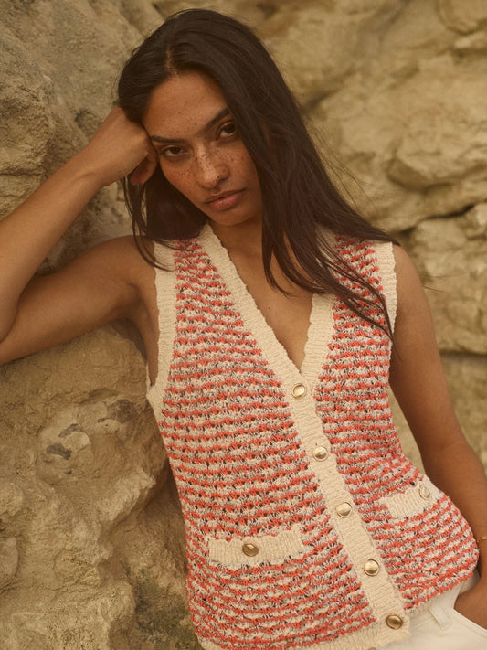 MM MIAH KNIT VEST EMBERGLOW